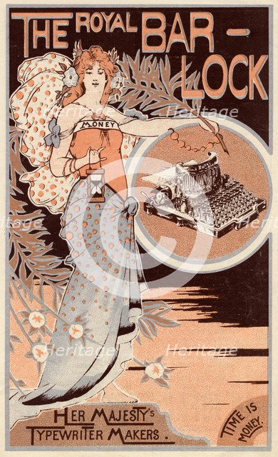 The Royal Bar-Lock typewriter, 19th century. Artist: Unknown