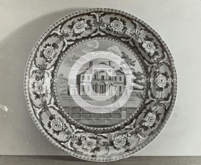 Plate - "Insane Hospital, Boston", c. 1936. Creator: Helmut Hiatt.