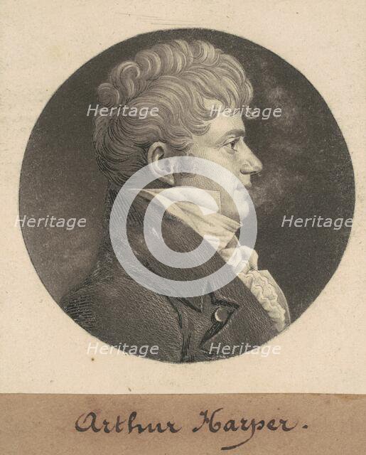 Arthur Harper, 1809. Creator: Charles Balthazar Julien Févret de Saint-Mémin.