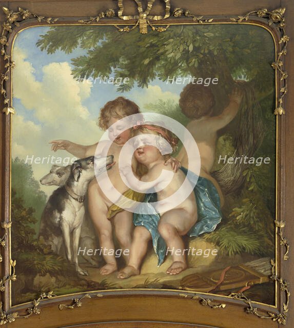 Three children with two dogs, 1771.  Creator: Juriaan Andriessen.