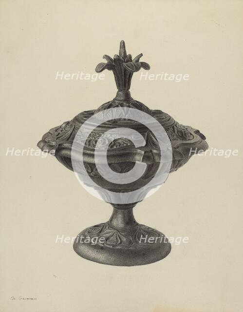 Stove Urn, c. 1939. Creator: Milton Grubstein.