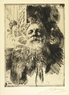 Auguste Rodin, 1906. Creator: Anders Leonard Zorn.