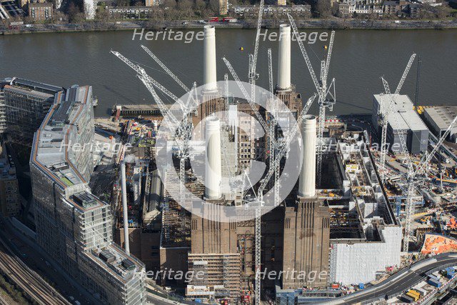 Renovation of Battersea Power Station as part of the Nine Elms Development, London, 2018. Creator: Historic England Staff Photographer.