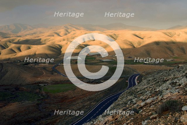 Mountains between La Pared and Pajara, Fuerteventura, Canary Islands.