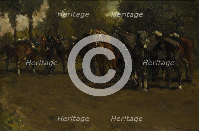 Cavalry at Repose, 1885. Creator: George Hendrik Breitner.