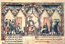 Alfonso X 'The Sage' (1221-1284), king of Castile and Leon,miniada page of his work 'The Cantigas…