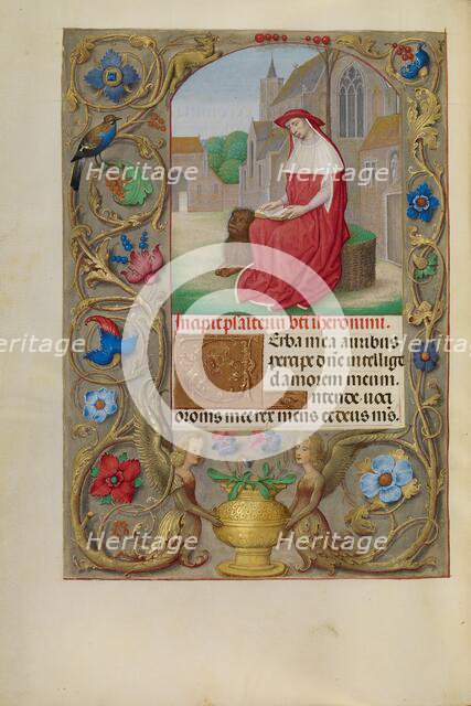 Saint Jerome Reading; Spinola Hours, about 1510-1520. Creator: Workshop of Master of the First Prayer Book of Maximilian.