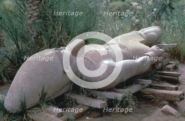 Colossal statue of Rameses I in situ, Memphis, Egypt, 13th century BC. Artist: Unknown