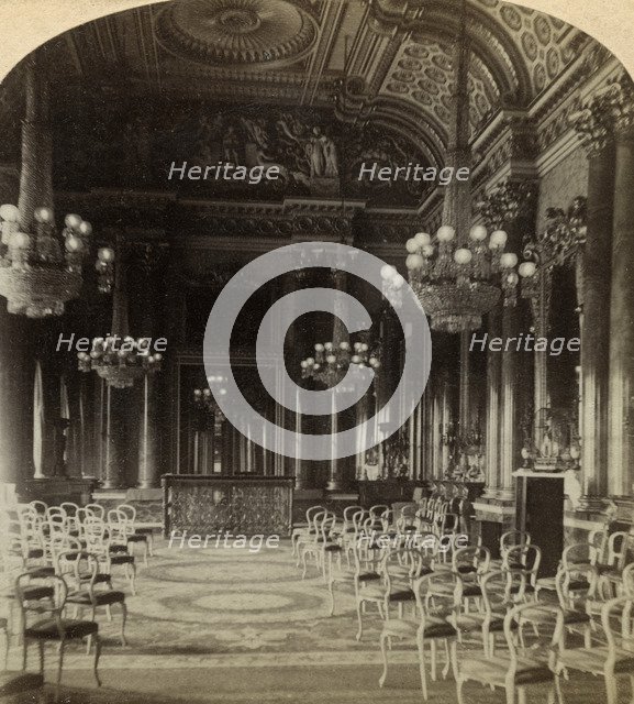 Ballroom, Buckingham Palace, London.Artist: Underwood & Underwood