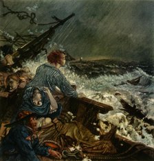 'Grace Darling and her Father Saving the Shipwrecked Crew, September 8th, 1838', (1942).  Creator: William Bell Scott.