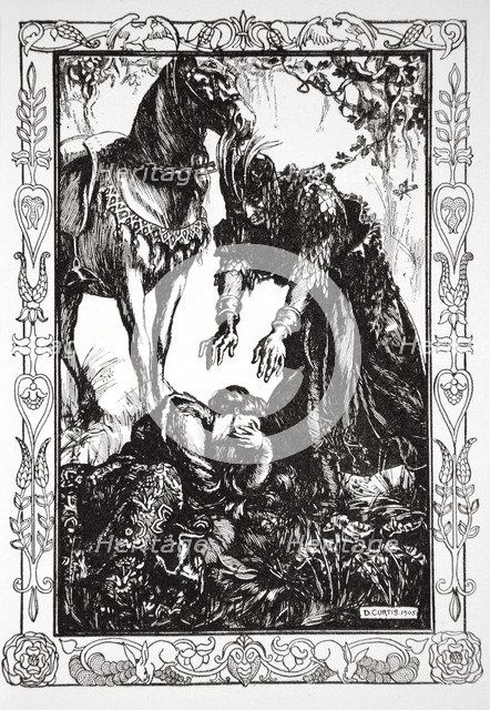 'Palamides appeared before her', 1905.  Artist: Dora Curtis