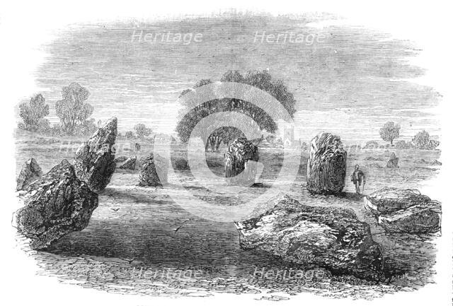 The British Association at Bath: Druidical circles at Stanton Drew, 1864. Creator: Unknown.