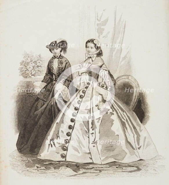 Fashion plate - Journal des Demoiselles XI, 1859. Creator: Gilquin & Dupain.