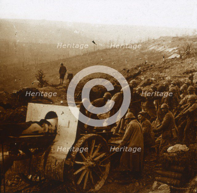 The Mill at Laffaux, northern France, 1 April 1917. Artist: Unknown.