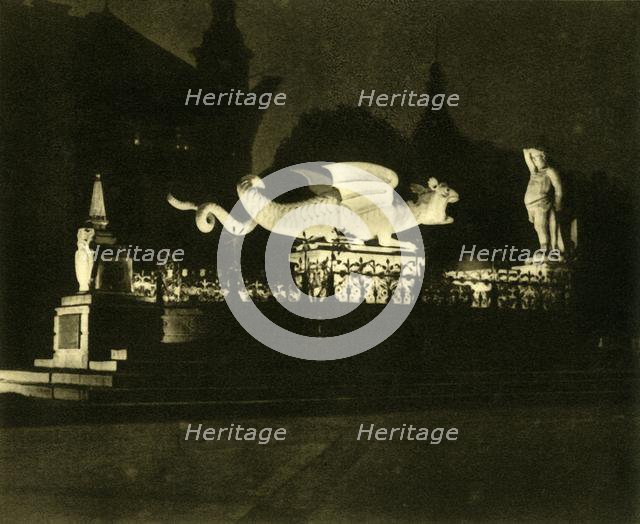 The Lindwurm Fountain, Klagenfurt, Austria, c1935.  Creator: Unknown.