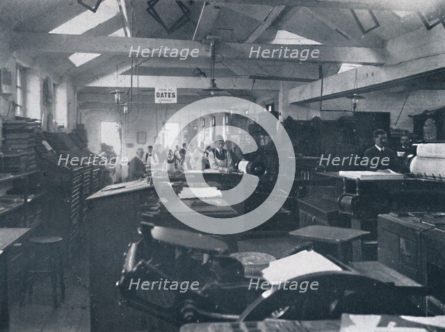 'In the Composing Room', 1916. Artist: Unknown.