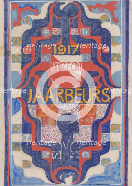 Design for a poster for the Jaarbeurs in Utrecht in 1917, 1874-1917. Creator: Carel Adolph Lion Cachet.