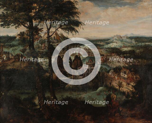 Landscape with Road to Emmaus. Creator: Gassel, Lucas (ca. 1490-1568).