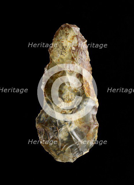 Handaxe, Lower Palaeolithic Period (Western Europe), c800,000-c200,000BC. Artist: Unknown.