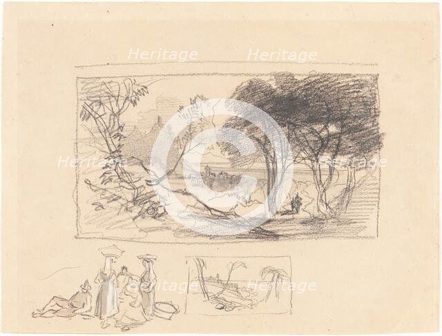 Sketches in Italy [recto], 1839/1845. Creator: Edward Lear.