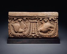Architectural Panel with Parrots, 9th/10th century. Creator: Unknown.