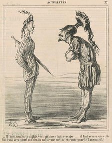 Eh bien! Mon brave anglais ..., 1864.  Creator: Honore Daumier.