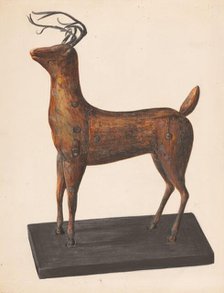 Figure of a Deer, c. 1937. Creator: Mina Lowry.