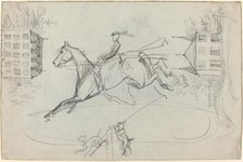 Sheet of Sketches, c. 1881. Creator: Henri de Toulouse-Lautrec.