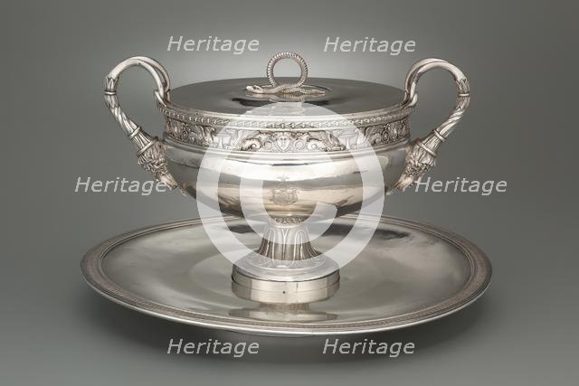 Covered Tureen on Stand (Pot à oille), 1797-1798. Creator: Henry Auguste (French, 1759-1816).