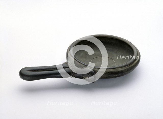 Carved siltstone bowl with gazelle leg handle, Early Dynastic Period (c2950-c2575 BC). Artist: Unknown.