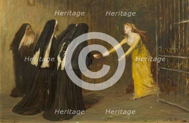 Sketch for 'The Sanctuary', 1873. Creator: John Pettie.