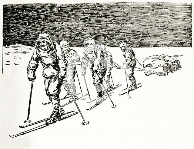 'They Were Forced To Drag Their Own Sleigh', c1929.  Creators: Howard Davie, Harry Payne.