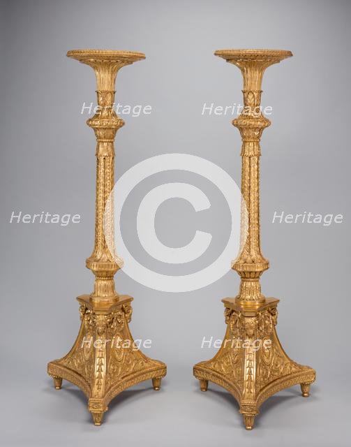 Pair of Candle Stands (torchères), c. 1773. Creator: Thomas Chippendale (British, 1718-1779).