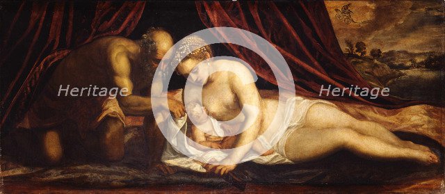 Venus, Vulcan and Cupid. Artist: Tintoretto, Jacopo (1518-1594)