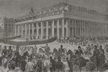 Franco-Prussian War, (1870-1871): Exterior view of the Grand Théâtre de Bordeaux...1871.  Creator: Tomás Carlos Capuz.