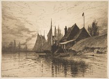 Evening, New York Harbor, 1884. Creator: Henry Farrer.