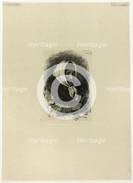 Old Woman Facing Right, 1874. Creator: Antonio Piccinni.