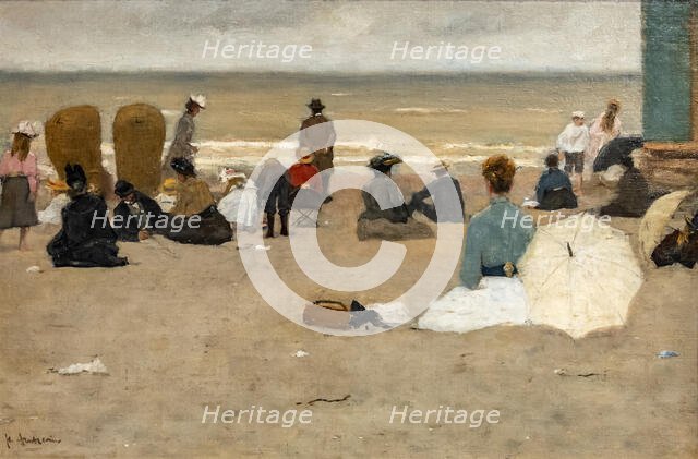 The Beach of Scheveningen, 1900. Creator: Arntzenius, Floris (1864-1925).