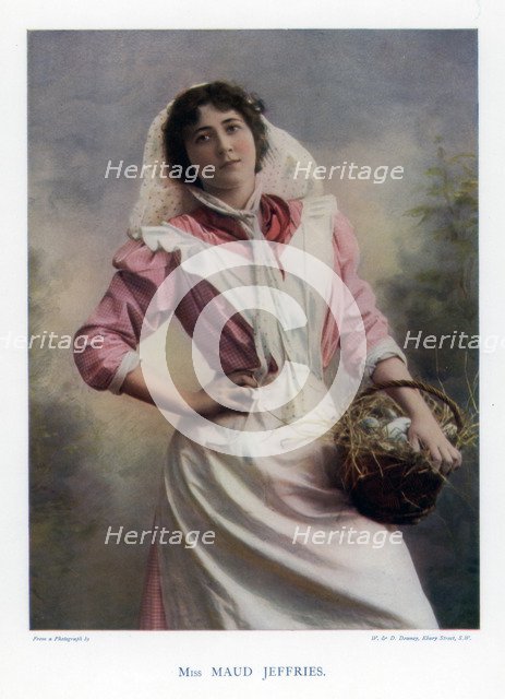 Maud Jeffries,  American actress, 1901.Artist: W&D Downey