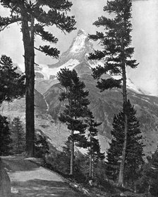 The Matterhorn as seen from the Riffel path, the Alps, 20th century. Artist: Unknown