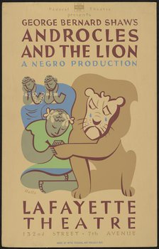 Androcles and the Lion, New York, 1938. Creator: Unknown.