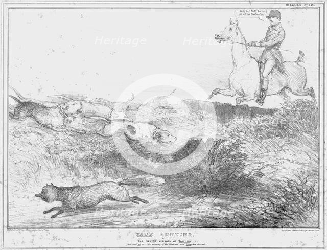 'Vaux Hunting, or the Newest Version of Tally Ho!',1834. Creator: John Doyle.
