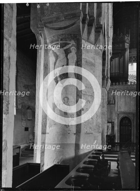St Albans Cathedral, St Albans, Hertfordshire, July 1958. Creator: Margaret F Harker.