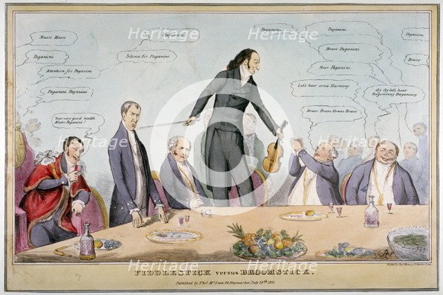'Fiddlestick versus broomstick', 1831. Artist: Anon