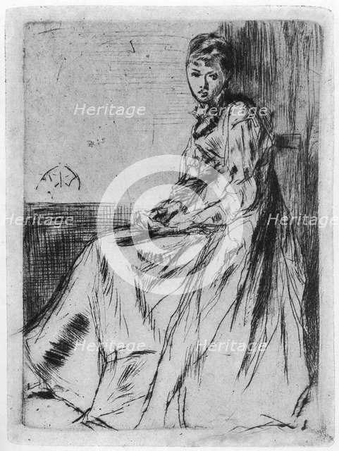 'Maude, Seated', 19th century (1904).Artist: James Abbott McNeill Whistler