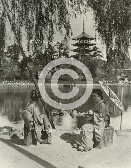 'The Nara Pagoda', 1910. Creator: Herbert Ponting.