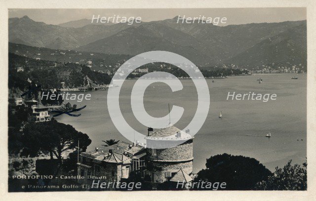 'Portofino - Castello Braun e Panorama Golfo Tigulio', c1900.  Artist: Unknown.