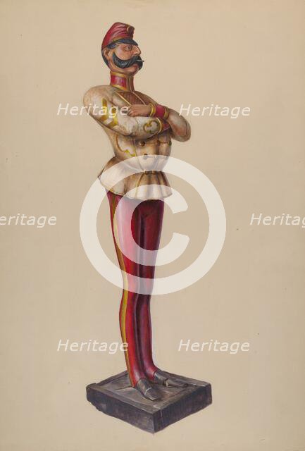 Cigar Store Figure, c. 1937. Creator: Walter Hochstrasser.