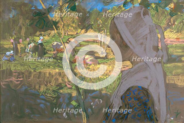 Breton Girl Herding Cattle, c1896. Creator: Robert Brough.