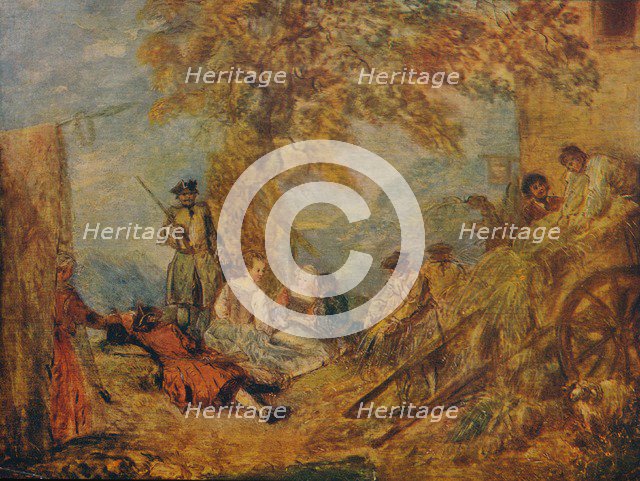 Camp Scene, c17th century, (1909) Artist: Jean-Antoine Watteau